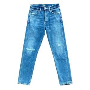 New Citizens of Humanity PV Liya High Rise Classic Fit Crop Sideline Jeans 25